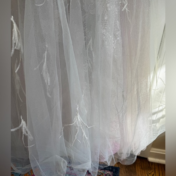 Mac Duggal 20259 Feather Embellished Evening Dress sz 6 - Picture 14 of 15